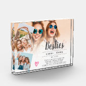 白い友最高のだちスクリプト4枚の写真コラージグリッド フォトブロック (左)