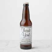 白い反射ありがとう結婚さん ビールラベル (正面)