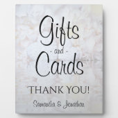 白い反射ギフト&カードサイン フォトプラーク (正面)