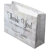 白い反射結婚の感謝抱き枕大 ラージペーパーバッグ (正面アングル)