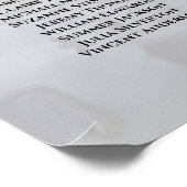 白い反射16表の結婚座席表 ポスター (角)