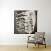 白い古風のコーラスガールのライン，レトロ， 1 タペストリー (インサイチュ(横))