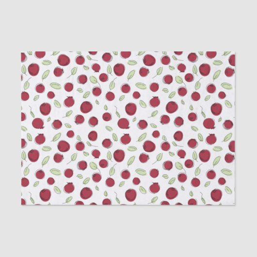 白い可愛い葉ドールスタイルのクランベリーとパン 薄葉紙 (正面)