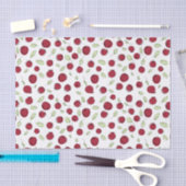 白い可愛い葉ドールスタイルのクランベリーとパン 薄葉紙 (クラフト)