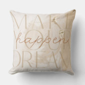 白い台本でハートカスタム投写 クッション (正面)