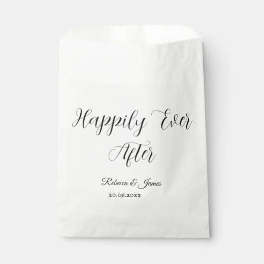 白い台本の名エレガント前の幸せ フェイバーバッグ (正面)