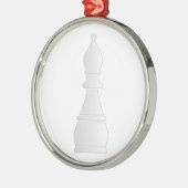 白い司教の駒 メタルオーナメント (左)