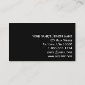 白い名刺のエレガントな熱帯葉のプリント 名刺 (裏面)