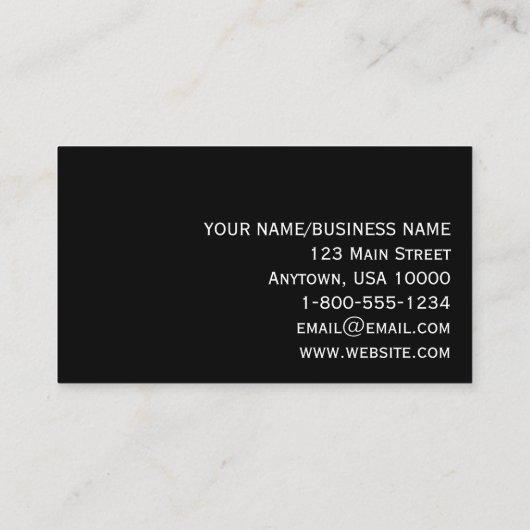 白い名刺のエレガントな熱帯葉のプリント 名刺 (裏面)