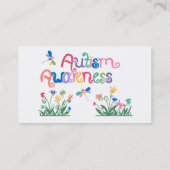 白い名刺の自閉症の認識度 名刺 (裏面)