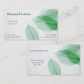 白い名刺の葉の骨組 名刺 (正面/裏面)