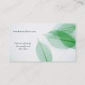 白い名刺の葉の骨組 名刺 (裏面)