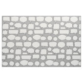 白い吹き出しパターン ファブリック (ファットクウォーター)