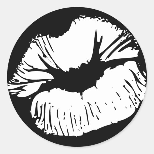 白い唇 ラウンドシール (正面)