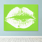 白い唇#10 キャンバスプリント (インサイチュ (ウッドフロア))
