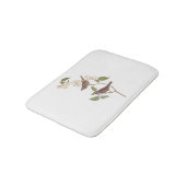 白い喉の付いたスズメのオードボンの花の鳥 バスマット (アングル)