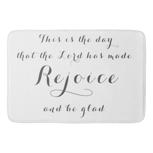 白い喜びとビー賛美ズ バスマット (正面)