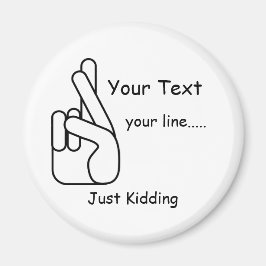 白い嘘の十字指マグネット マグネット