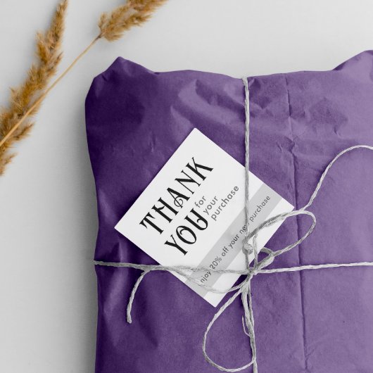 白い四角の割引カード ロイヤリティカード