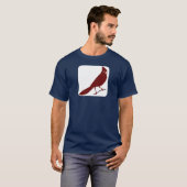 白い四角のTシャツの基本的な鳥 Tシャツ (正面フル)