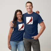 白い四角のTシャツの基本的な鳥 Tシャツ (ユニセックス)