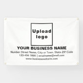 白い四角形にセンターアラインビジネスブランド 横断幕 (横)