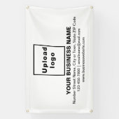 白い四角形にセンターアラインビジネスブランド 横断幕 (縦)