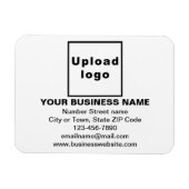 白い四角形にビジネスブランドのフレキシブルマグネット マグネット (横)