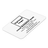 白い四角形にビジネスブランドのフレキシブルマグネット マグネット (左側)