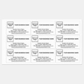 白い四角形にビジネスブランドの粘着ラベル ラベル (シート)