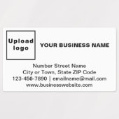 白い四角形にビジネスブランドの粘着ラベル ラベル (デザイン1)