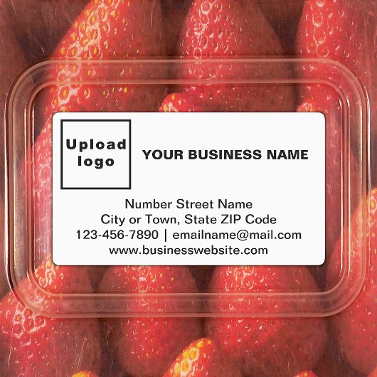 白い四角形にビジネスブランドの粘着ラベル ラベル