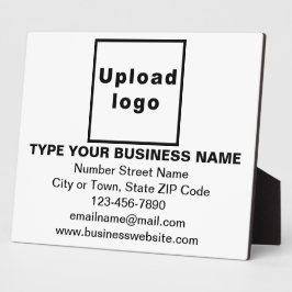 白い四角形のプラークのビジネス情報 フォトプラーク