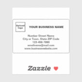 白い四角形の上にビジネスブランドのビニールシール シール (シート)