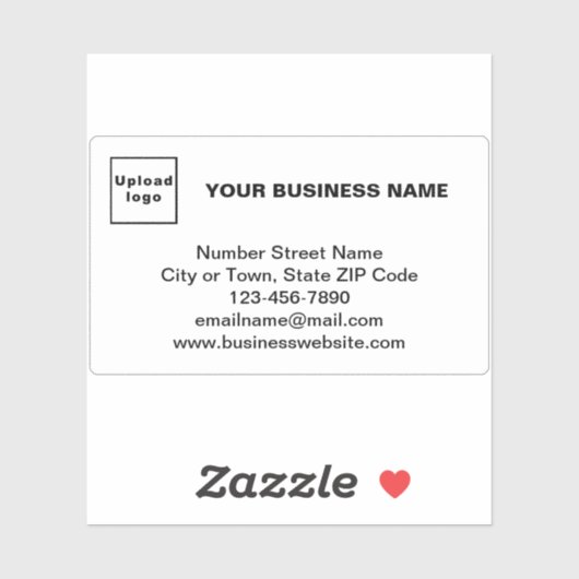 白い四角形の上にビジネスブランドのビニールシール シール (シート)