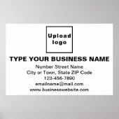 白い四角形の上にビジネスブランドのポスター ポスター (正面)