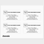 白い四角形の上のビジネスブランドのステッカー 長方形シール (シート)