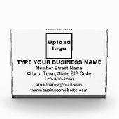 白い四角形フォトブロック上のビジネスブランド フォトブロック (正面)