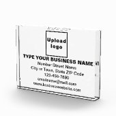 白い四角形フォトブロック上のビジネスブランド フォトブロック (右)