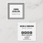 白い四角 スクエア名刺 (正面/裏面)