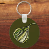 白い図 キーホルダー (正面)