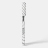 白い地形波形パターン – ミニマル Case-Mate iPhoneケース (裏面 / 右)