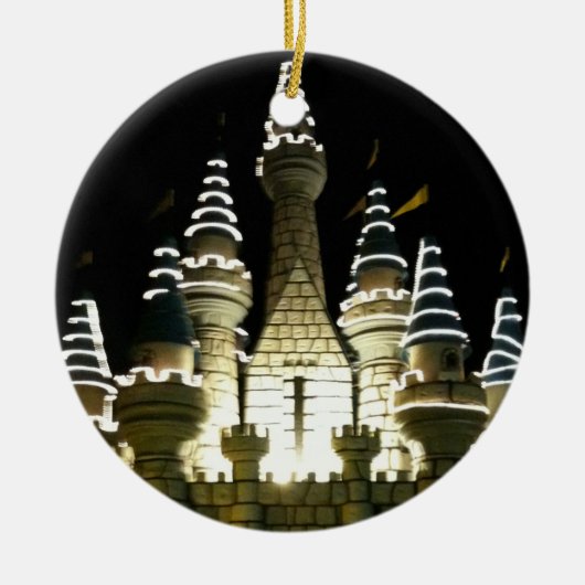 白い城のオーナメント セラミックオーナメント (正面)