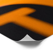 白い壁の前の黄色いキャブ色彩の鮮やかー ポスター (角)