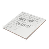 白い壁のDIYのカスタマイズ可能な落書き タイル (側面)