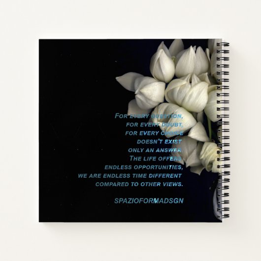 "白い壊れたハートを黒で" & Douce ノートブック (裏面)