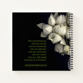 "白い壊れたハートを黒で" & Indifference ノートブック (裏面)