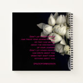 "白い壊れたハートを黒で" & Journey ノートブック (裏面)