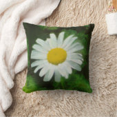 白い夏のデイジーの装飾用クッション クッション (ブランケット)