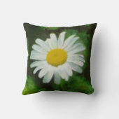 白い夏のデイジーの装飾用クッション クッション (裏面)